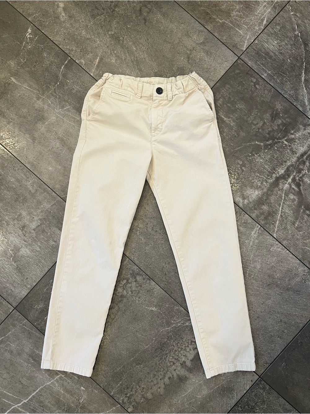 Zara Cream Casual  cotton chino Pants size 8/9